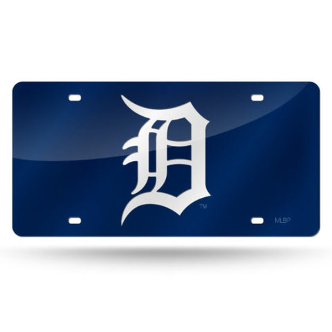 Tigers Laser Cut License Plate Tag Color Blue