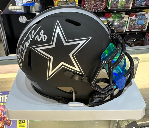 Cowboys Mini Helmet Speed Eclipse - Darren Woodson - Autographed w/ JSA Authentication
