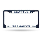Seahawks Chrome License Plate Frame Color Blue