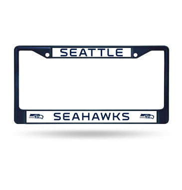 Seahawks Chrome License Plate Frame Color Blue