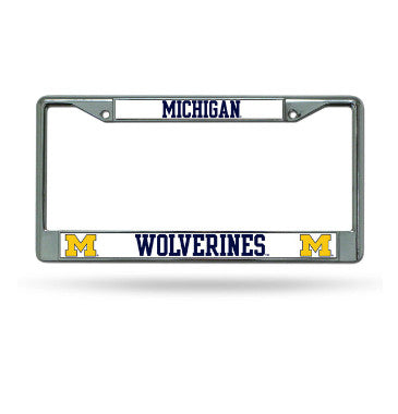 Michigan Chrome License Plate Frame Silver