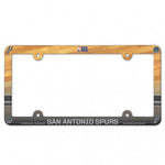 Spurs Plastic License Plate Frame Color Printed