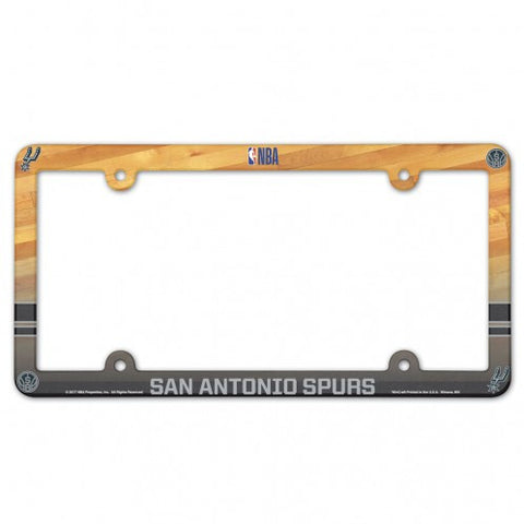 Spurs Plastic License Plate Frame Color Printed