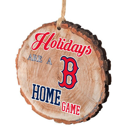 Red Sox Ornament Wood Stump