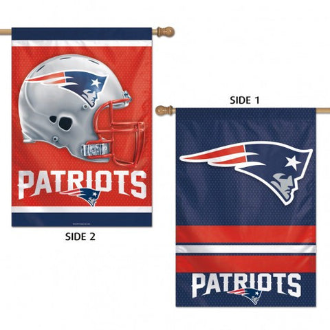 Patriots Vertical House Flag 2-Sided 28x40