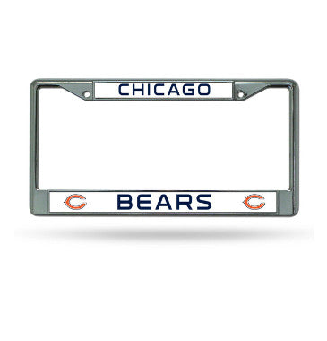 Bears Chrome License Plate Frame Silver