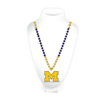 Michigan Team Beads w/ Medallion