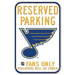 Blues Plastic Sign 11x17 Reserved Parking White