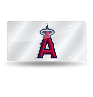 Angels Laser Cut License Plate Tag Silver