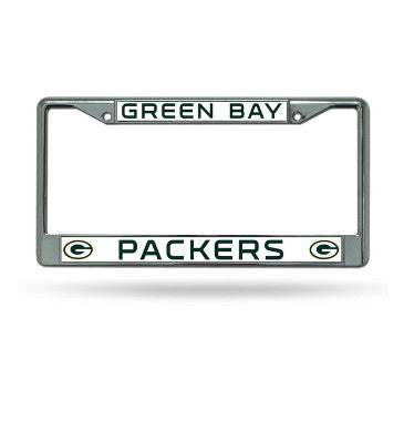 Packers Chrome License Plate Frame Silver