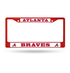 Braves Chrome License Plate Frame Color Red