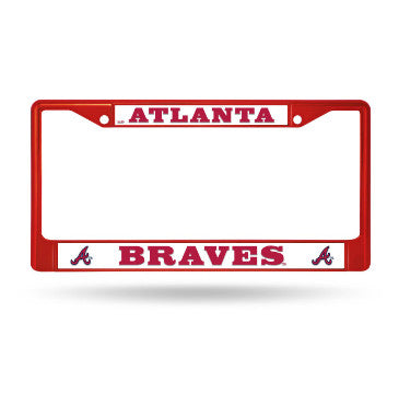 Braves Chrome License Plate Frame Color Red