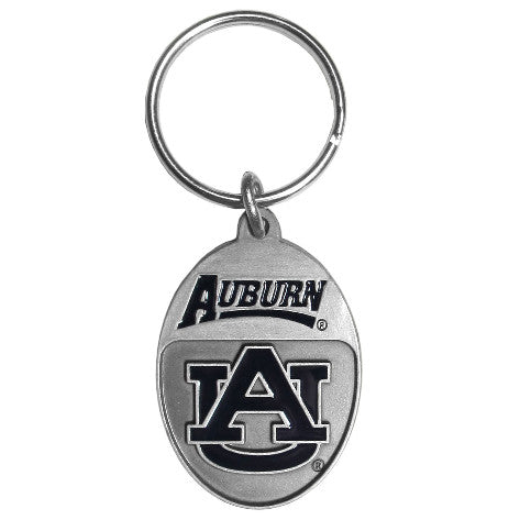 Auburn Keychain Carved Metal Zinc