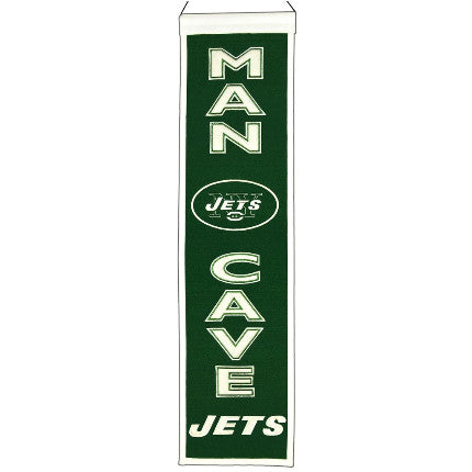 Jets 8"x32" Wool Banner Man Cave NFL