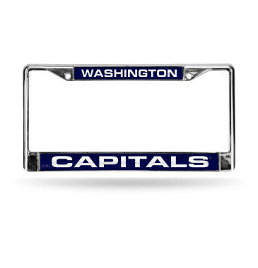 Capitals Laser Cut License Plate Frame Silver