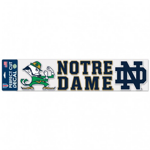 Notre Dame 4x17 Cut Decal Color "ND"
