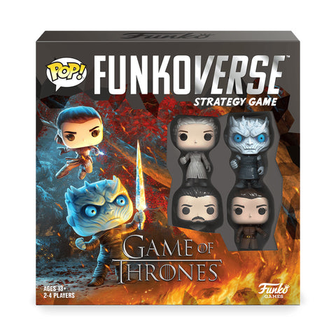 Funko Pop Vinyl Funkoverse Strategy Game 4-Pack - Game of Thrones - Daenerys Targaryen, Night King, Jon Snow, Arya Stark 100