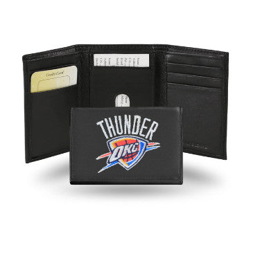 Thunder Leather Wallet Embroidered Trifold