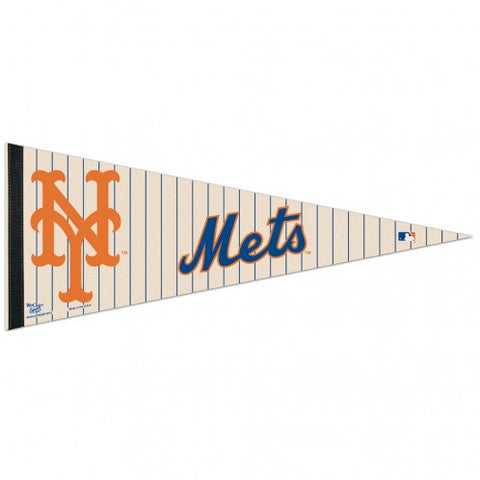 Mets Triangle Pennant 12"x30" Pinstripe