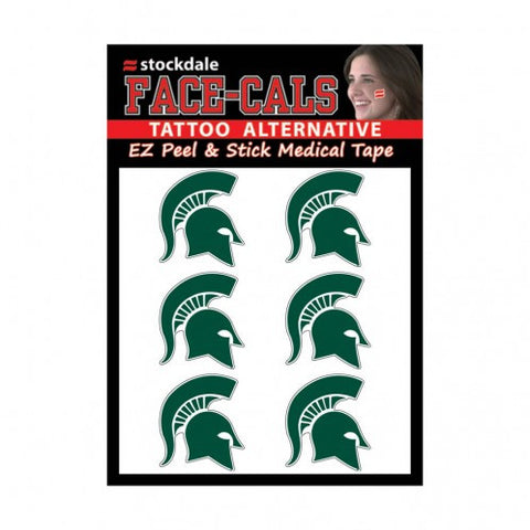 Spartans Face Cals Tattoos 6-Pack