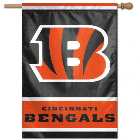 Bengals Vertical House Flag 1-Sided 28x40