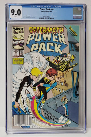 Power Pack Issue #44 1989 CGC Graded 9.0 Comic