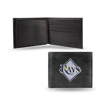 Rays Leather Wallet Embroidered Bifold