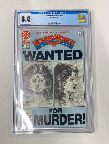 Wonder Woman Issue #57 Cover Year 1991 CGC Graded 8.0 Comic Book