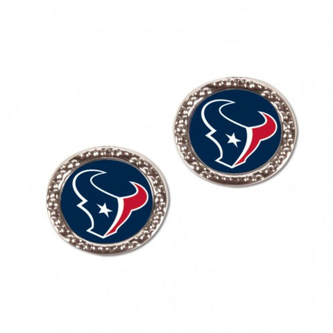 Texans Earrings Stud CRound