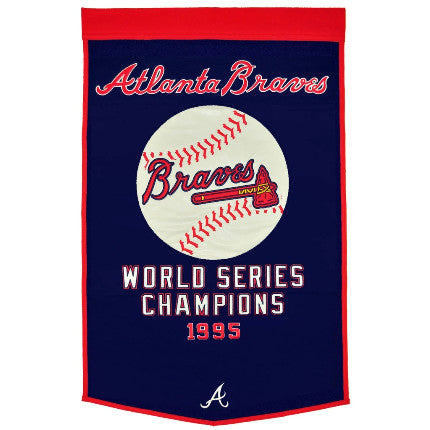 Braves 24"x38" Wool Banner Dynasty (Old)