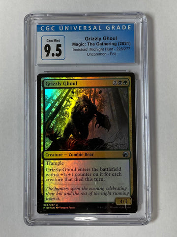 Magic the Gathering 2021 Grizzly Ghoul Foil CGC Graded 9.5 Midnight Hunt 226/277 Single Card