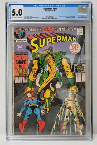 Superman Issue #241 Year 1971 CGC Graded 5.0 Comic Book