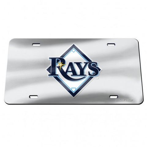 Rays Laser Cut License Plate Tag Acrylic Silver