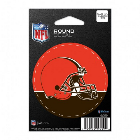 Browns Round Sticker 3"