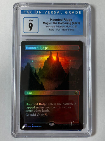 Magic the Gathering 2021 Haunted Ridge Foil CGC Graded 9 Midnight Hunt 282 Single Card