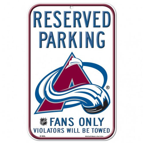 Avalanche Plastic Sign 11x17 Reserved Parking White