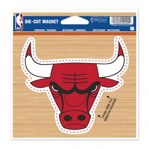 Bulls Die Cut Magnet 4.5 x 5 Logo
