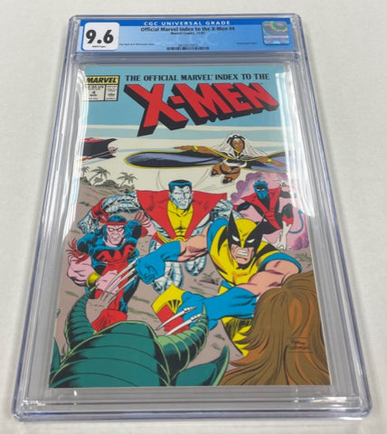 Official Marvel Index to the X-Men Issue #4 Year 1987 CGC Graded 9.6 Comic Book
