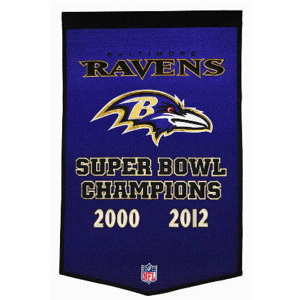 Ravens 24"x38" Wool Banner Dynasty
