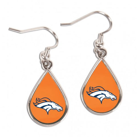 Broncos Earrings Dangle Tear