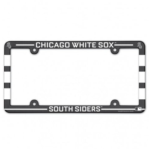 White Sox Plastic License Plate Frame Color Printed