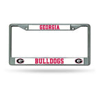 Georgia Chrome License Plate Frame Silver