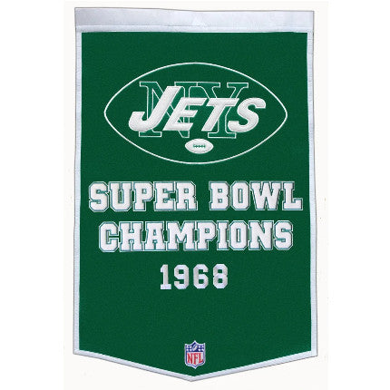 Jets 24"x38" Wool Banner Dynasty NFL