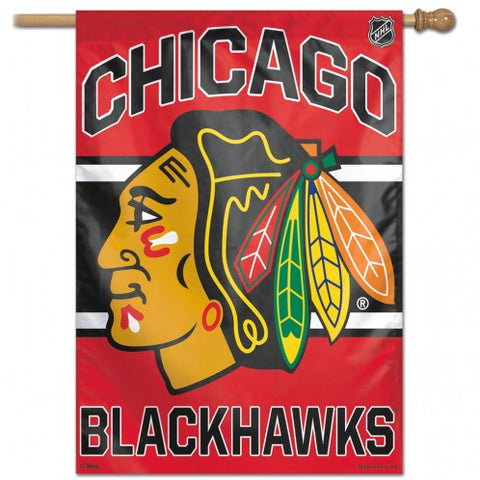 Blackhawks Vertical House Flag 1-Sided 28x40