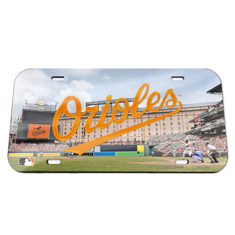 Orioles Laser Cut License Plate Tag Acrylic Color Field