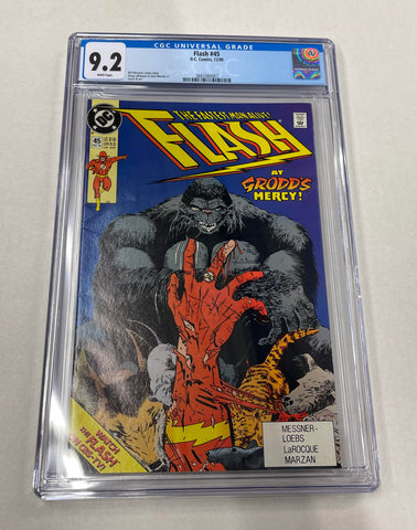 Flash Issue #45 Year 1990 CGC Graded 9.2 Comic Book