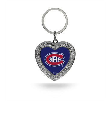 Canadiens Keychain Rhinestone Heart