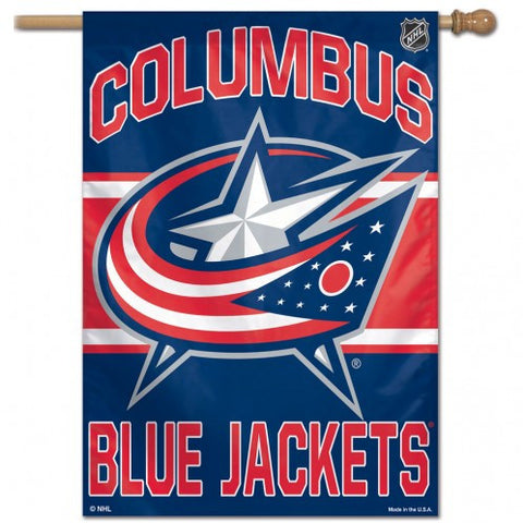 Blue Jackets Vertical House Flag 1-Sided 28x40