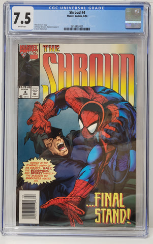 Shroud Issue #4 Year 1994 CGC Graded 7.5 Comic Book