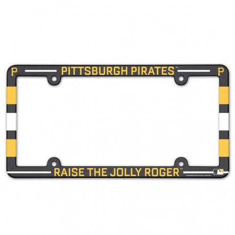 Pirates Plastic License Plate Frame Color Printed